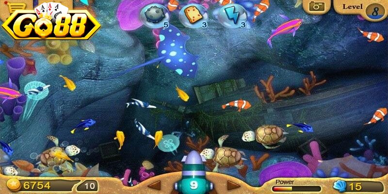 Các loại sinh vật biển và hệ số thưởng tương ứng trong game