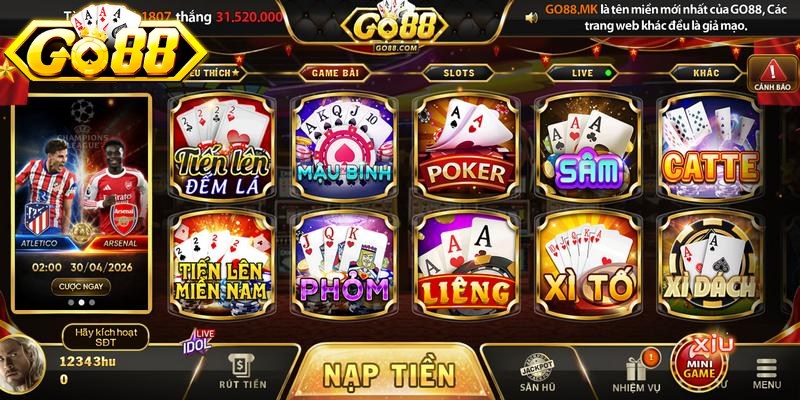Tạo tài khoản Go88 thành công mở ra kho game siêu hấp dẫn