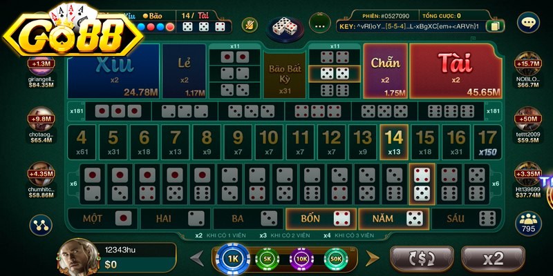Luật chơi Sicbo Go88 cơ bản, dễ hiểu cho người mới