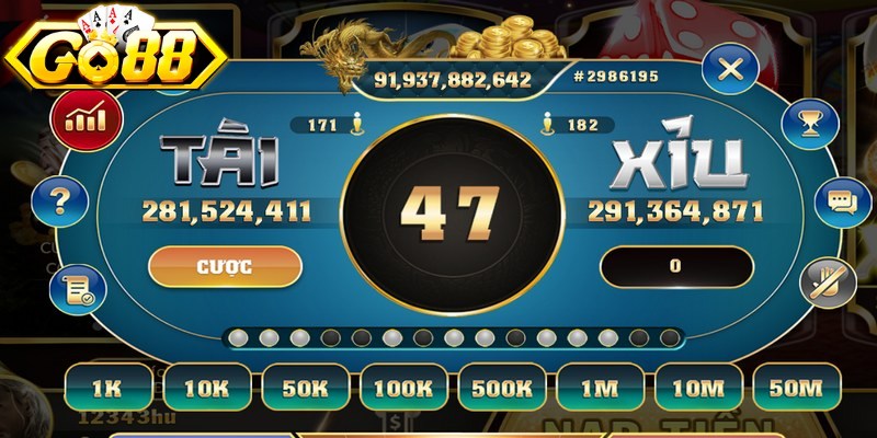 Tài xỉu Go88 là một game đổi thưởng xanh chín với tỷ lệ ăn cao